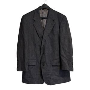 Vintage Brooks Brothers Jacket 42R Gray Herringbone Tweed Wool Blazer Sport Coat